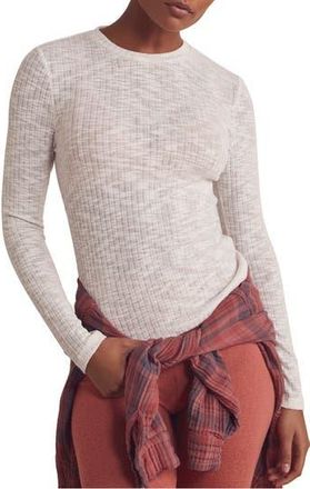 Free People Aura Long Sleeve Layering Top in White at Nordstrom Rack, Size X-Small