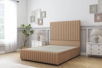 Sloomy Madison Dumfries Divan Base 2 Drawers -54 Headboard & 12 Footboard in Light Brown | Size: Small Single