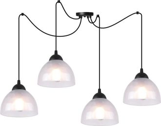 OEM L&aacute;mpara Colgante Ara&ntilde;a Venecia 4 L&aacute;mparas Planas Leche E27