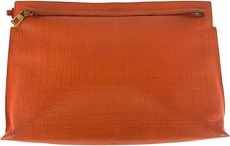 Loewe Orange Leather Clutch Bag (Pre-Owned)