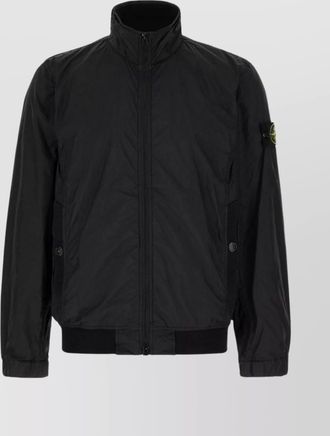 Stone Island crinkle puffer bomber jacket