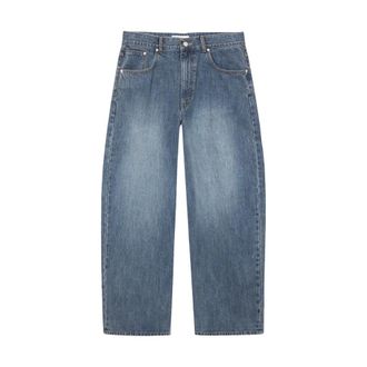 Dunst Relaxed Wide Jeans - Heren - Jeans - Blauw - Maat: L Katoen