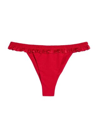 Faithfull The Brand Alma Ruffled Bikini Briefs - Red - S (UK8-10 / S)