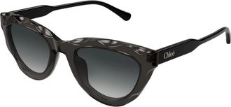 Chlo&eacute; Zonnebril - Dames - Zonnebrillen - Grijs - 52 MM - Accessoires
