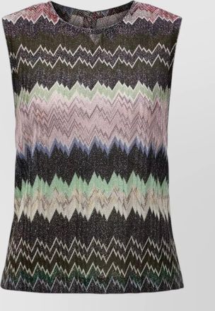 Missoni sleeveless top textured fabric zigzag pattern