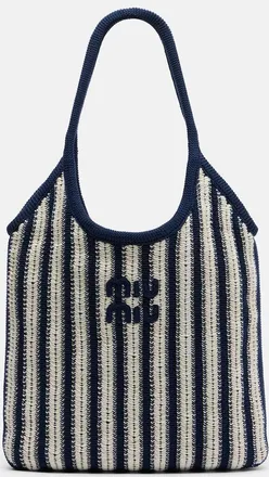 Miu Miu Ivy striped crochet shoulder bag