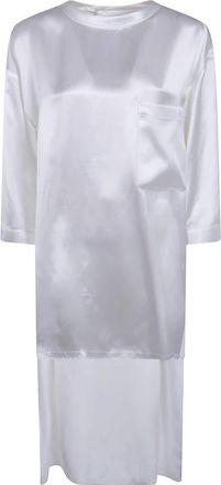 Darkpark Camisa Asim&eacute;trica de Sat&eacute;n Tara - Dresses - Mujer - Blanco - S