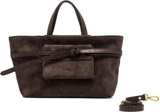 Gianni Chiarini Brown Belty Suede Tote Bag