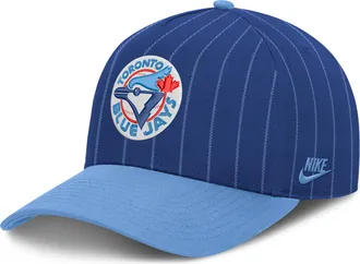 Nike Toronto Blue Jays Cooperstown Rise Nike Mens MLB A-Frame Adjustable Hat in Blue | NB1D153NTBJ-JC9