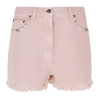 Valentino Garavani Denim Shorts, female, Pink, Size: W28 Denim Shorts