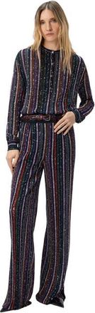 Missoni Long Pants In Herringbone Stripe Knit in Multicoloured Black at Nordstrom, Size 42 It