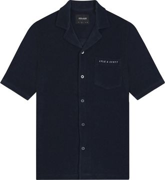 Lyle & Scott Badstof Heren Resort Shirt (Marine)