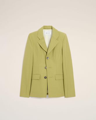 Ami Green New Wool Single Breasted Fitted Jacket Green - 34 - for Women