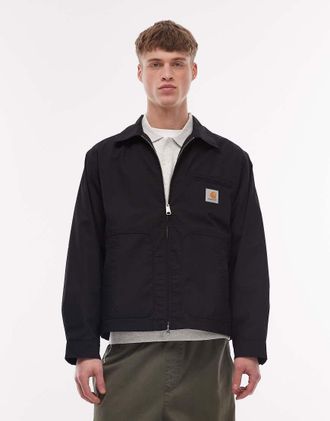 Carhartt Work in Progress Postal - Giacca nera con zip-Nero