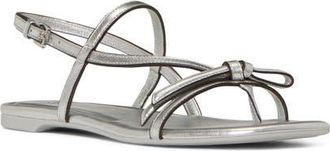 Kate Spade New York loop metallic ankle strap sandal in Silver at Nordstrom, Size 7.5