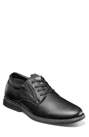 Nunn Bush Otto Plain Toe Derby in Black Tumble at Nordstrom Rack, Size 10.5