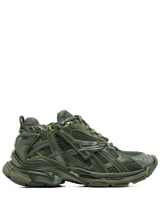 Balenciaga Runner panelled low-top sneakers - men - Fabric/Polyurethane/Fabric/Rubber - 40 - Green