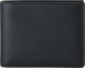 Loro Piana Mens Grained Leather Bifold Wallet