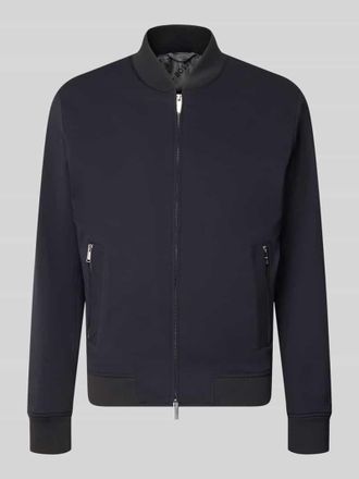 HUGO BOSS Boxy Fit Bomberjacke mit Viskose-Anteil Modell Hanry BMB in Black, Gr&ouml;&szlig;e 48