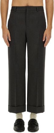 Valentino Broeken, Heren, Grijs, M, Wol, Grisaille Straight Broeken