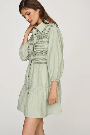 Maeve Bettina 100% Cotton Mini Shirtdress