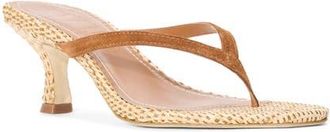 Staud Freja Woven Thong Slide Sandal in Tabac at Nordstrom, Size 9Us