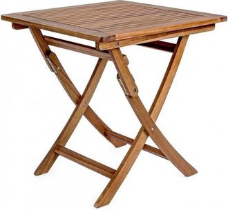 Hellin Hellin - Mesa De Exterior Noemi En Madera De Acacia Plegable 70x70x H73 Cm