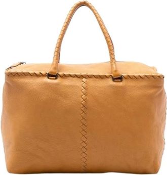 Bottega Veneta Pre-owned Weekend Bags, female, Brown, Size: ONE SIZE Pre-owned Leather Tote