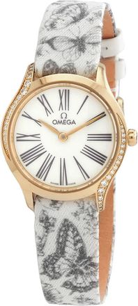 Omega De Ville Quartz Diamond White Dial Ladies Watch 428.57.26.60.04.002