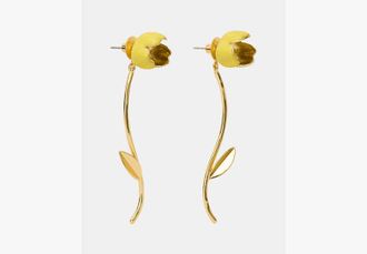 Kate Spade New York Golden Bloom Floral Statement Earrings