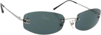 Chanel Pre-owned Vintage Zonnebrillen - Dames - Vintage Accessoires - Grijs - ONE Size - Vintage
