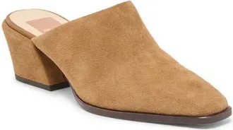 Dolce Vita Leyton Square Toe Mule in Light Brown Suede at Nordstrom, Size 6.5