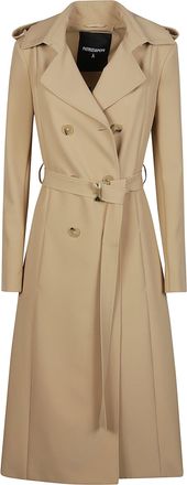 Patrizia Pepe Polyamide Double Breasted Trench Coat