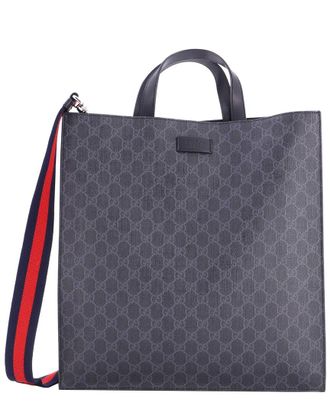 Gucci Convertible Soft Open Tote Gg Coated Tall (Authentic Pre-Loved)
