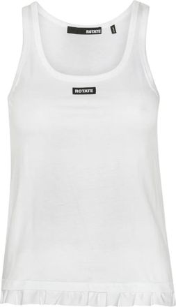 Rotate ruffle-hem tank top - Wit