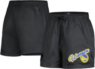 Pro Standard Womens Pro Standard Black Golden State Warriors Script Woven Shorts at Nordstrom, Size X-Large