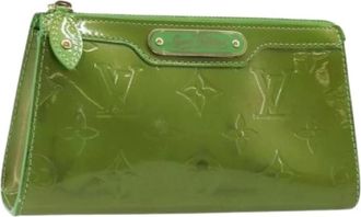 Louis Vuitton Pre-owned Pouch - Dames - Vintage Clutch - Groen - ONE Size - Leer - Vintage