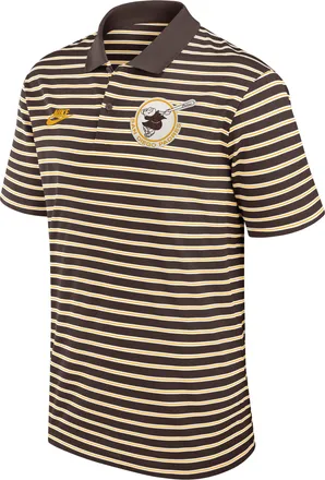 Nike San Diego Padres Cooperstown Striped Victory Nike Mens Dri-FIT MLB Polo in Brown | 02LX0I0MSDP-JNX