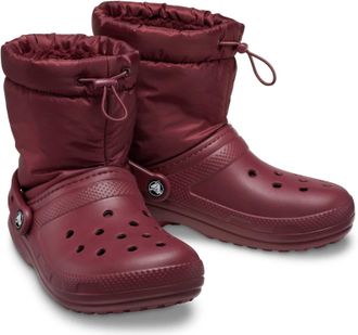 Crocs Mens Classic Lined Neo Puff Boot In Garnet