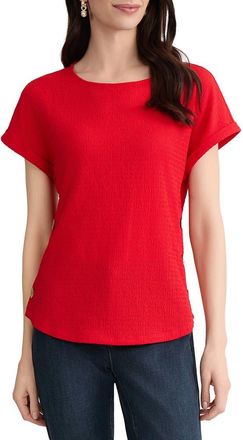 Jones New York Textured Button Detail Top in Rouge at Nordstrom, Size X-Large