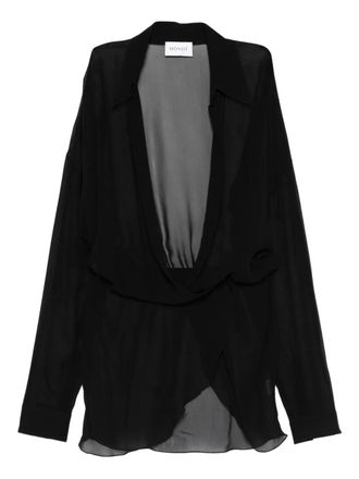 Mônot georgette mini dress - women - Viscose - 42 - Black