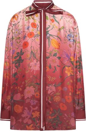Gucci Red Printed Silk Shirt