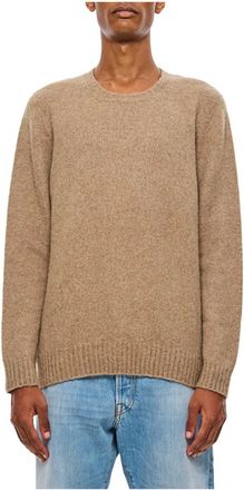 Drumohr Truien & Vesten, Heren, Beige, XL, Wol, Girocollo Crewneck Sweater