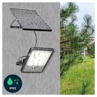 Trade Shop Trade Shop Traesio - Trade Shop - Faro Solare Led 120 W Ip65 Sensore Crepuscolare Faretto Dimmerabile Telecomando