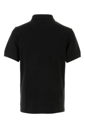 Kenzo Mens Black Piquet Polo Shirt Exterior: Cotton T-shirts And Polos
