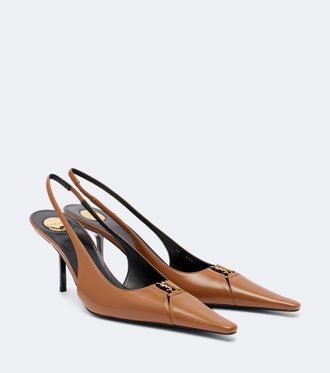 Saint Laurent Babylone Breteuil leather slingback pumps