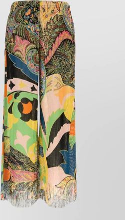 Etro high waist viscose wide leg skirt