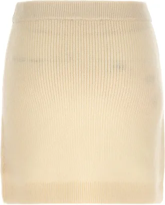 Michael Michael Kors Ribbed Knit Skirt - Cream