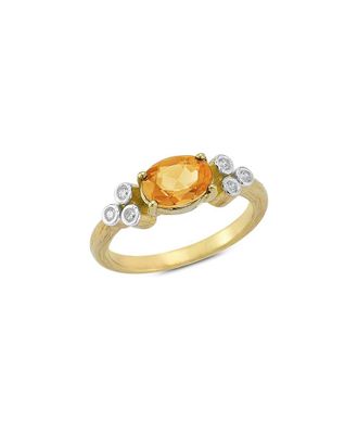 I.Reiss Company 14K 1.26 Ct. Tw. Diamond & Citrine Cocktail Ring