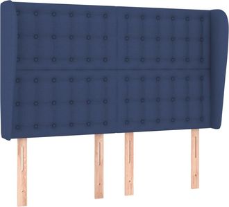 vidaXL Cabecero Con Orejas De Tela Azul 147x23x118/128 Cm Vidaxl